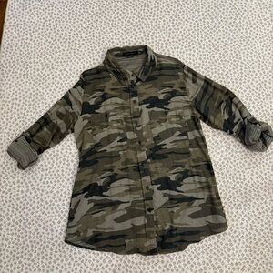 Sanctuary Olive Camouflage Shirt